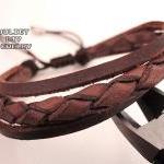 Simple Leather Woven Zen Unisex Bracelet